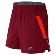 New Balance 5in Woven Run Short High Risk Red with Orange M43j9096